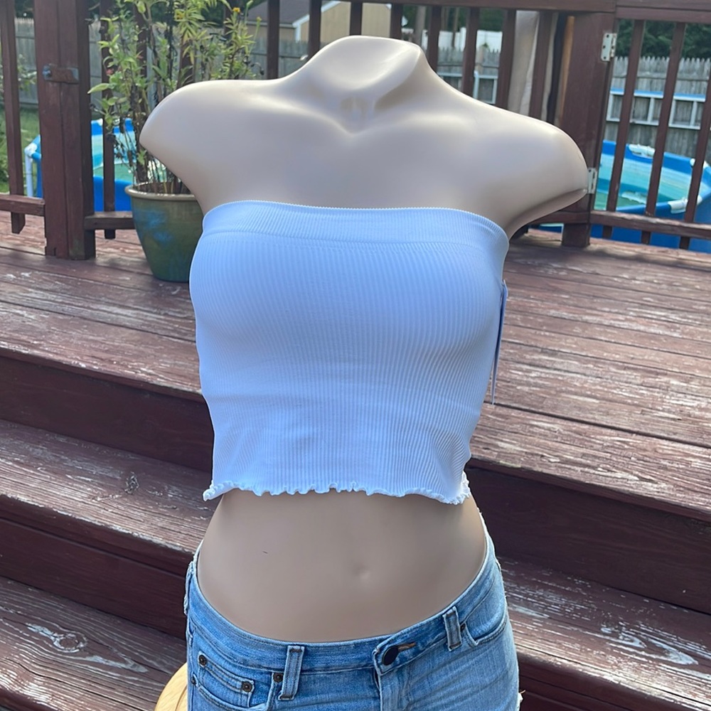 Spiritual Gangster White Size XS S Bandeau NWT's- yoga